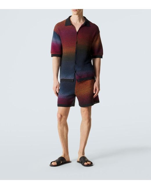 Loewe Blue Paula's Ibiza Anagram Cotton-Blend Shorts for men