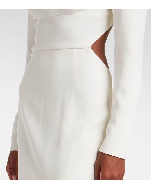 Stella McCartney White Bridal Robe Aus Crepe
