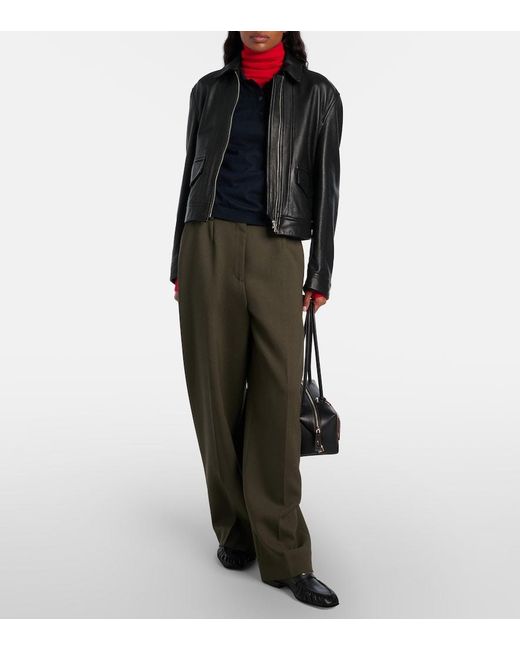 Christian Louboutin Black Mocallista Leather Penny Loafers