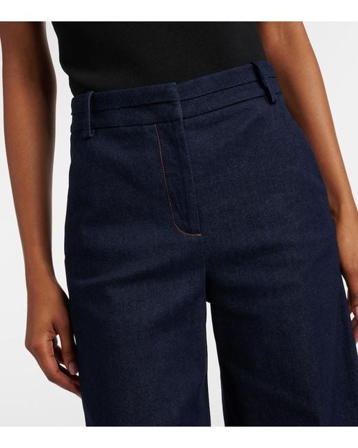 Veronica Beard Blue Crue Wide-Leg Jeans