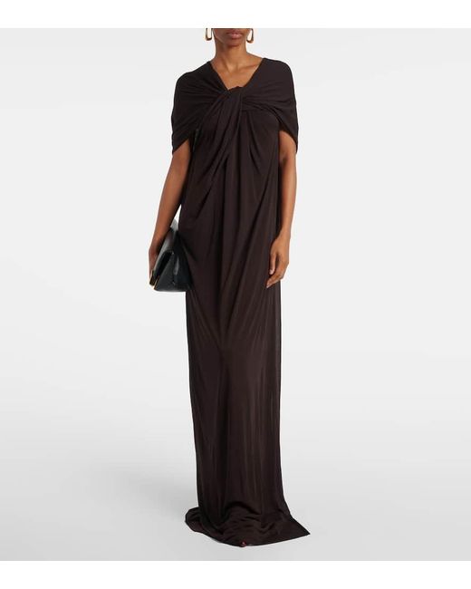 Jil Sander Black Robe Aus Jersey