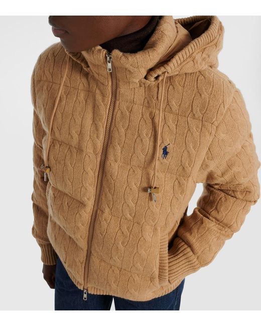 Polo Ralph Lauren Natural Wool And Cashmere Puffer Jacket