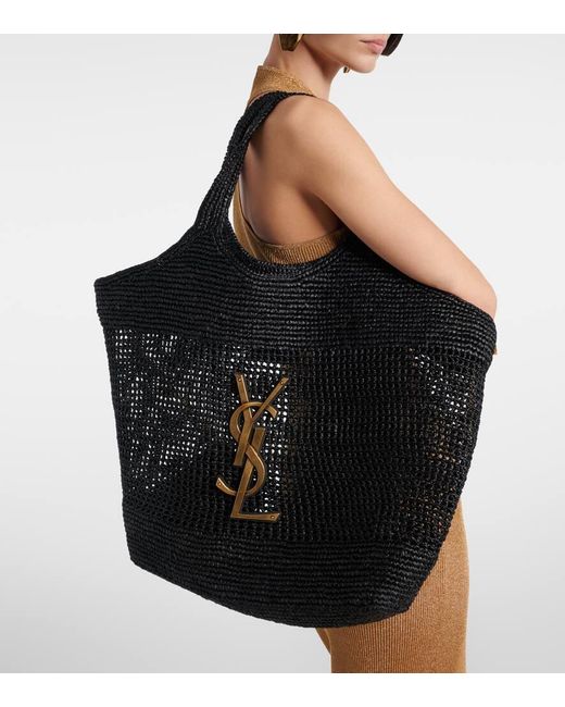 【SAINT LAURENT】Icare Cassandre かぎ針編みラフィア バッグ SAINT LAURENT】Icare Cassandre かぎ針編みラフィア バッグ