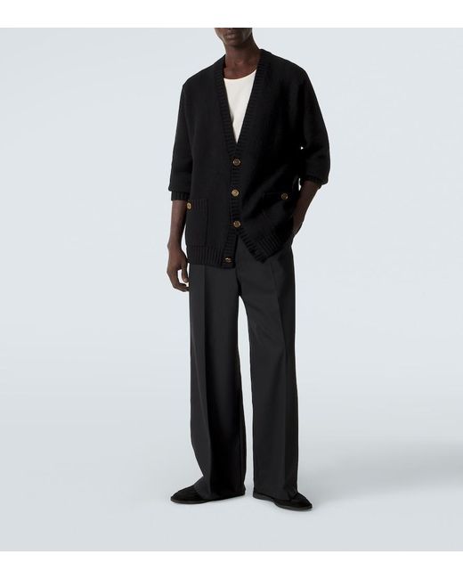 Dolce & Gabbana Black Dg Wool-Blend Cardigan for men