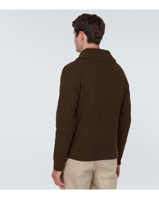 Cardigan de mezcla de lana Polo Ralph Lauren de hombre de color Brown
