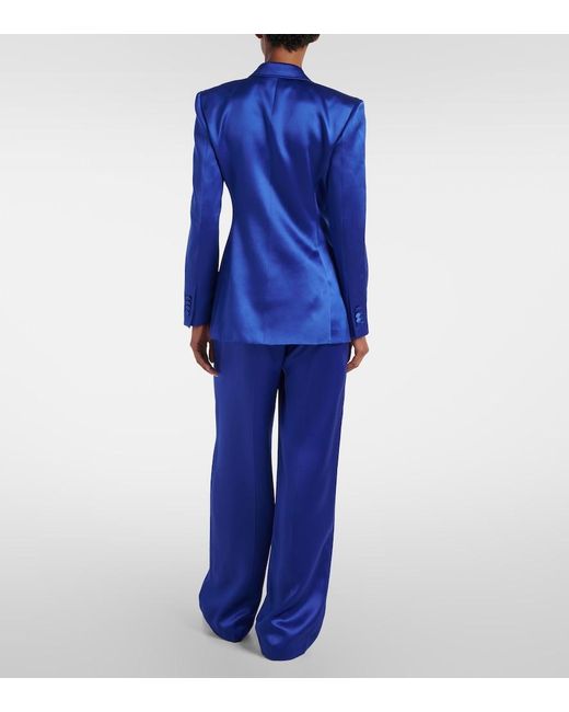 Gabriela Hearst Blue Aleah Silk Blazer