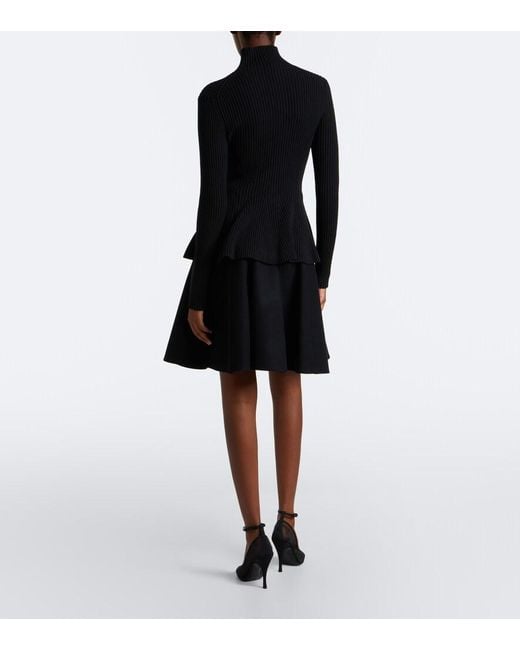 Alaïa Black Wool Miniskirt