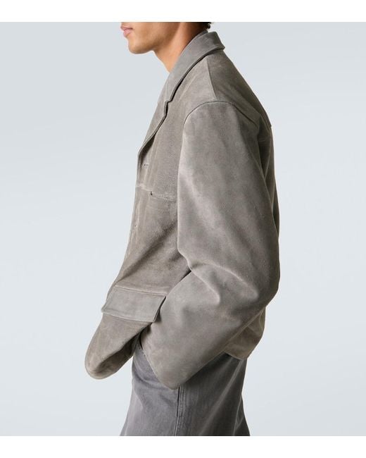 Blazer En Daim Lemaire pour homme en coloris Gray