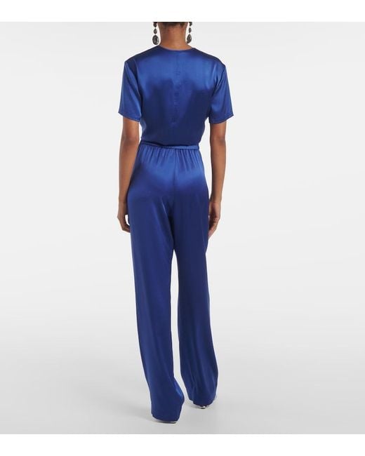 Joseph Blue New Sahel Silk Straight Pants