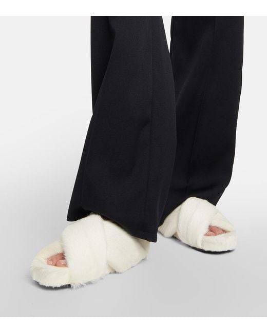 Jil Sander Natural Shearling Sandals