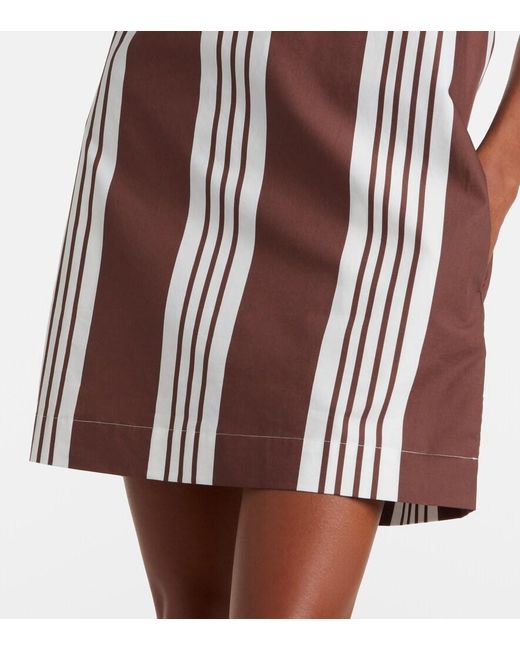 Posse Purple Rosie Striped Cotton Minidress