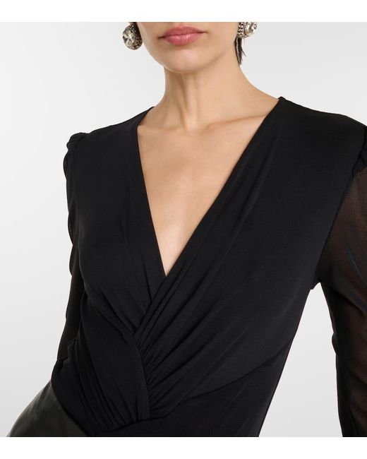 Body Constanza de malla Diane von Furstenberg de color Black