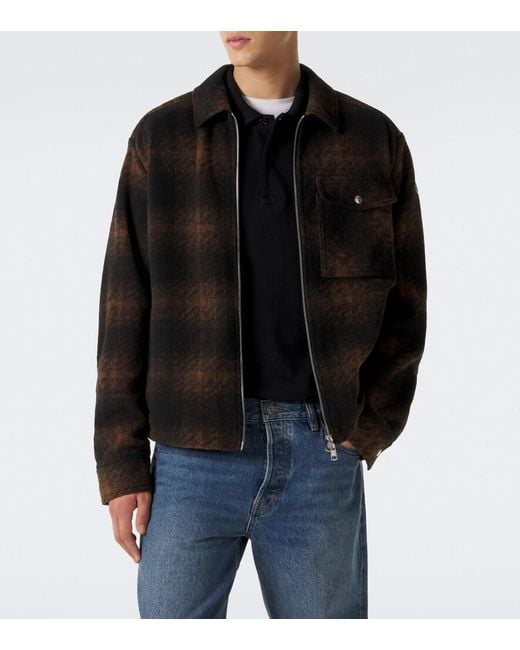 Moncler Black Archivio Checked Jacket for men