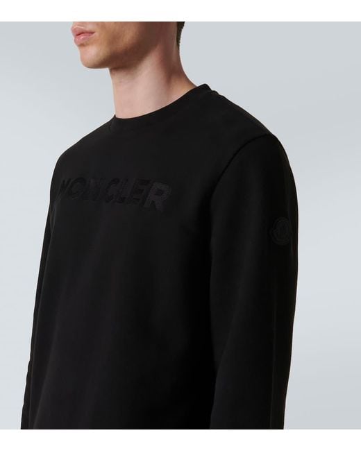 Moncler Sweatshirt aus Baumwoll-Jersey in Black für Herren