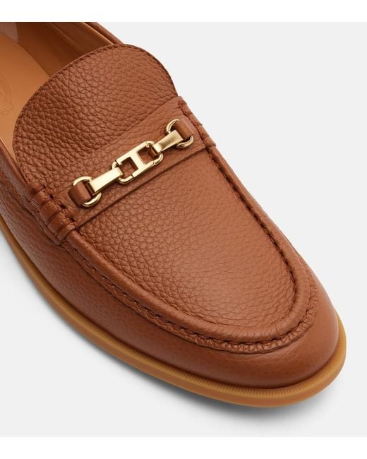 Tod's Brown Leather Loafers