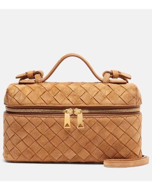 Bottega Veneta Brown Bang Bang Suede Crossbody Bag