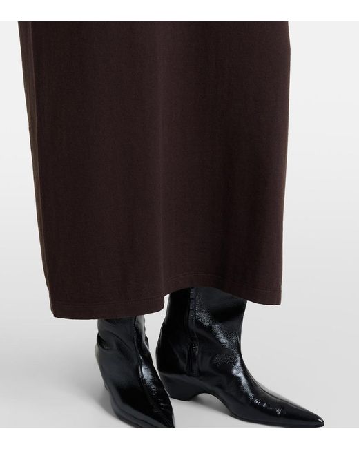 Extreme Cashmere Brown N°321 Kris Cotton And Cashmere Maxi Dress