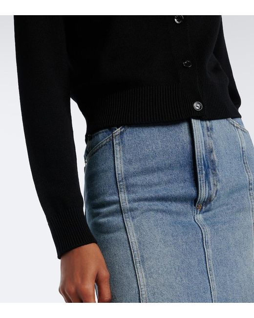 Erdem Black Beaded Wool Cardigan