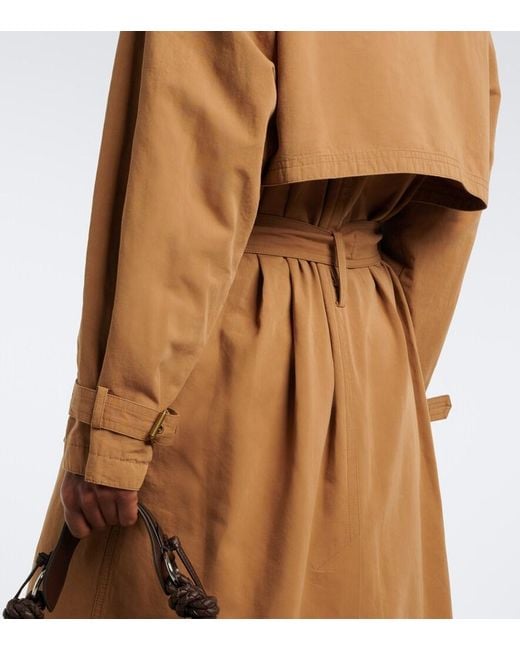 Isabel Marant Brown Violette Cotton And Linen Trench Coat