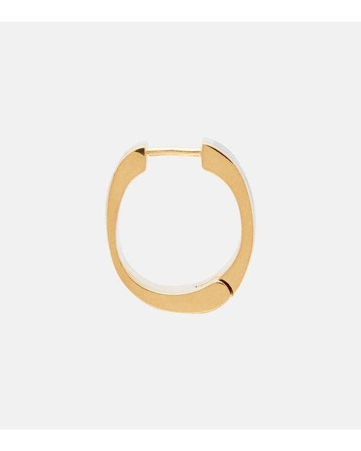 Totême White Signature Enamel-Plated Hoop Earrings