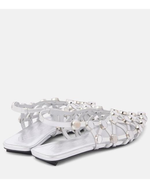 The Attico White Sandals