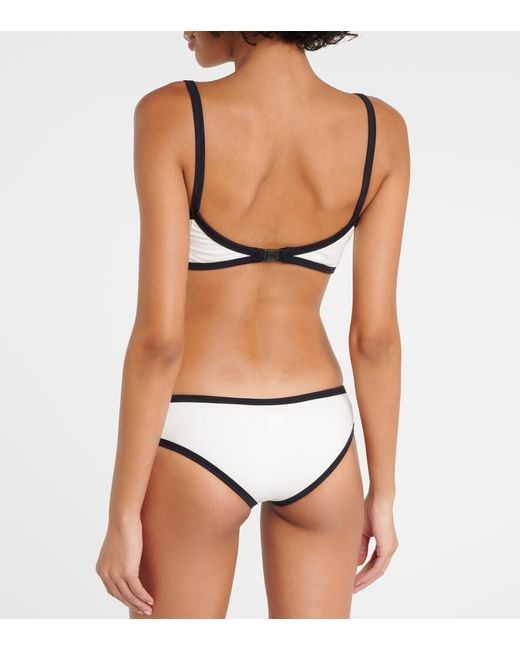 Slip bikini a vita bassa Ligne di Marysia Swim in White