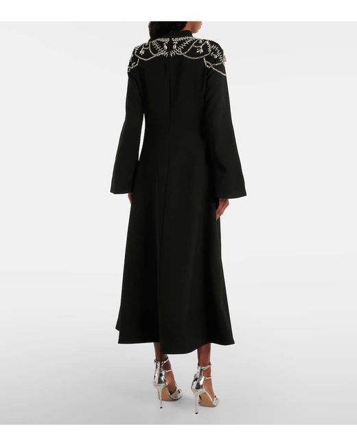 Jonathan Simkhai Black Odetta Embellished Midi Dress