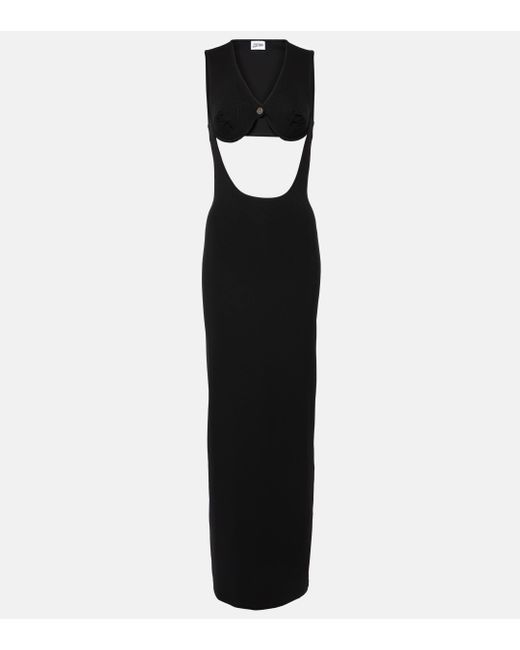 Robe noire à bonnets structurés - très gaultier Jean Paul Gaultier en coloris Black