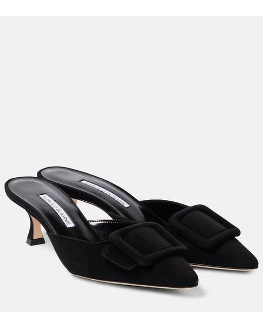 Mules Maysale 50 di Manolo Blahnik in Black