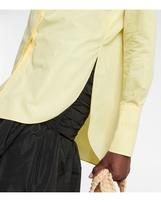 Patou Yellow Oversized Cotton Poplin Shirt