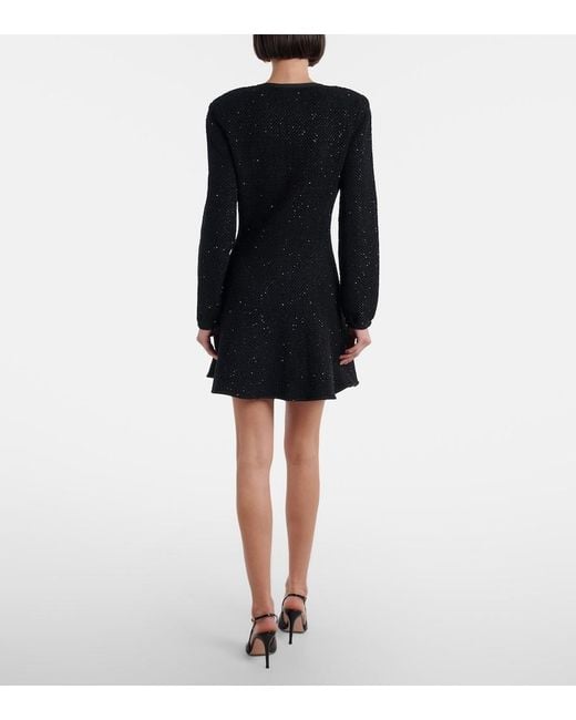Robe A Sequins Self-Portrait en coloris Black