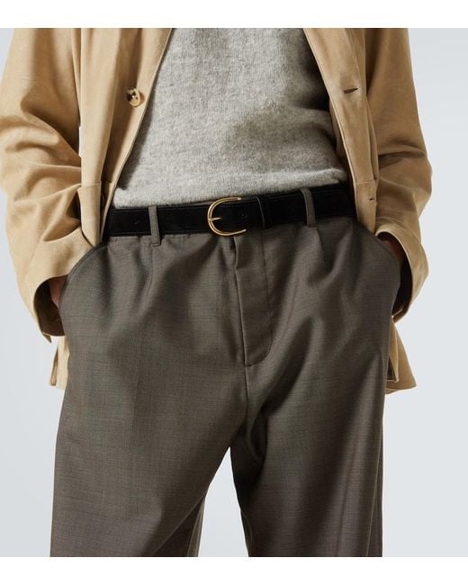 George Cleverley Guertel Aus Veloursleder in Black für Herren