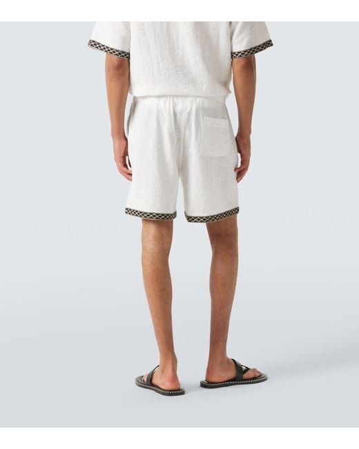 Shorts Con Croche Commas de hombre de color White