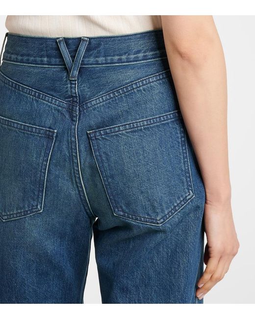 Veronica Beard Blue Taylor Wide-Leg Jeans