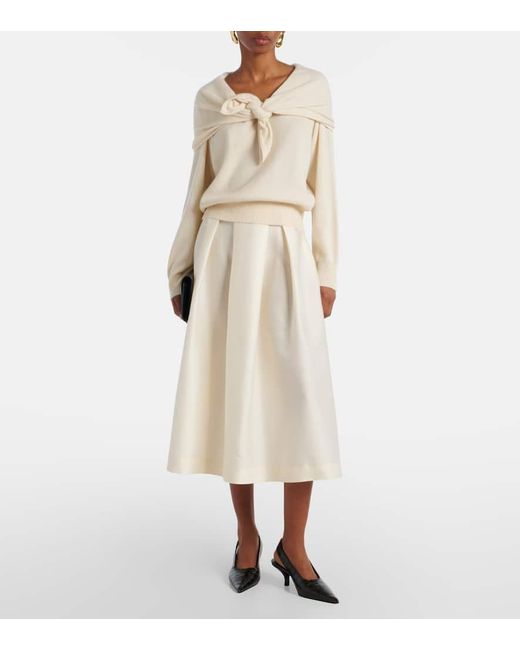 TOVE Natural Malia Layered Cashmere Sweater