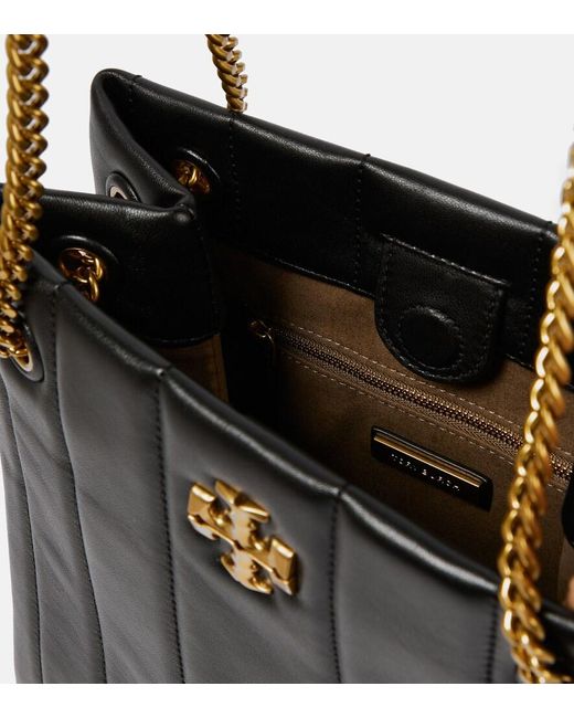 Tory Burch Kira Medium Quilted Leather Tote Bag in Black Lyst
