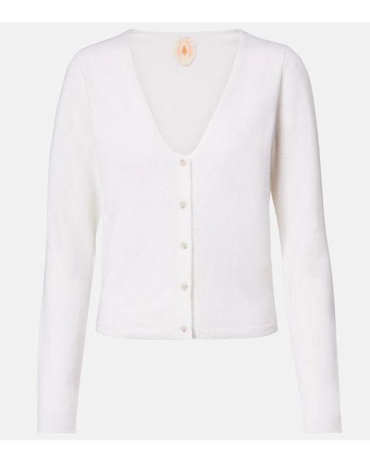 Jardin Des Orangers White Cashmere Cardigan