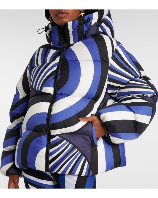 Emilio Pucci Blue Iride Down Jacket
