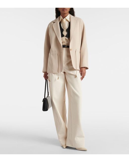 Max Mara Natural Betulla Wool-Blend Jacket