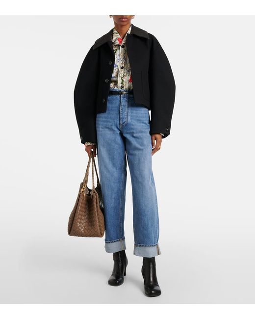 Bottines 65 En Cuir Bottega Veneta en coloris Black