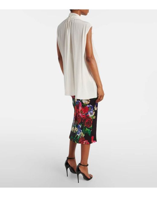 Dolce & Gabbana White Top Aus Einem Seidengemisch
