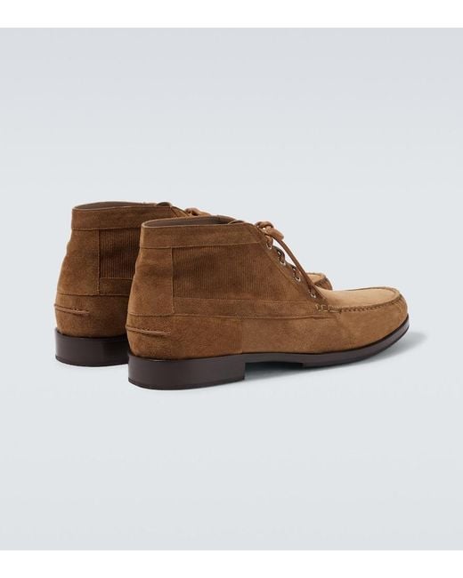 Manolo Blahnik Brown Rhinebeck Suede Desert Boots for men