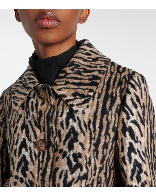 Rixo Black Leila Leopard-Print Jacket