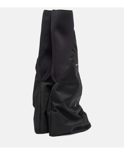 Rick Owens Black Overknee-Stiefel Mit Reissverschluss
