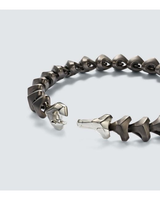 David Yurman Metallic Armory Sterling And Titanium Bracelet for men