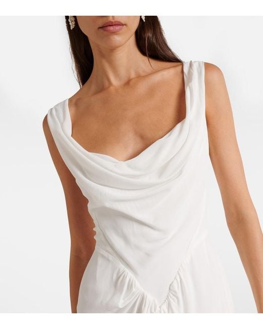 vivienne westwood bridal panther gathered corset dress Vivienne Westwood Bridal Panther Gathered Corset Dress in White