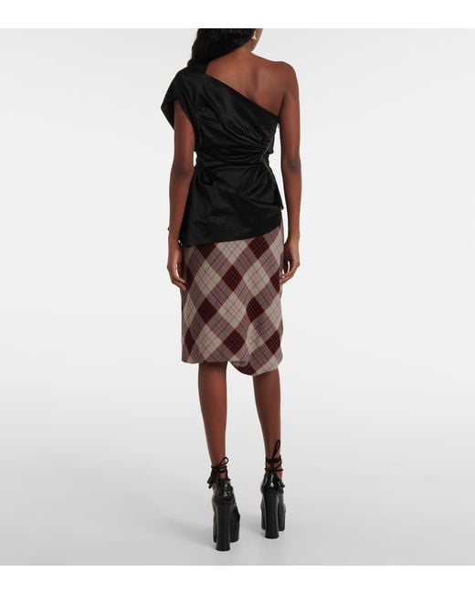 Vivienne Westwood Black Andalouse Draped Asymmetric Top