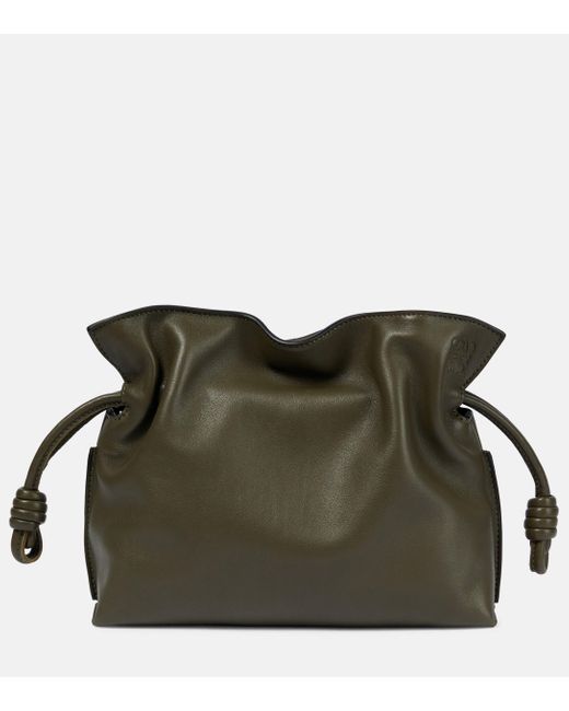 Loewe Green Flamenco Mini Leather Shoulder Bag