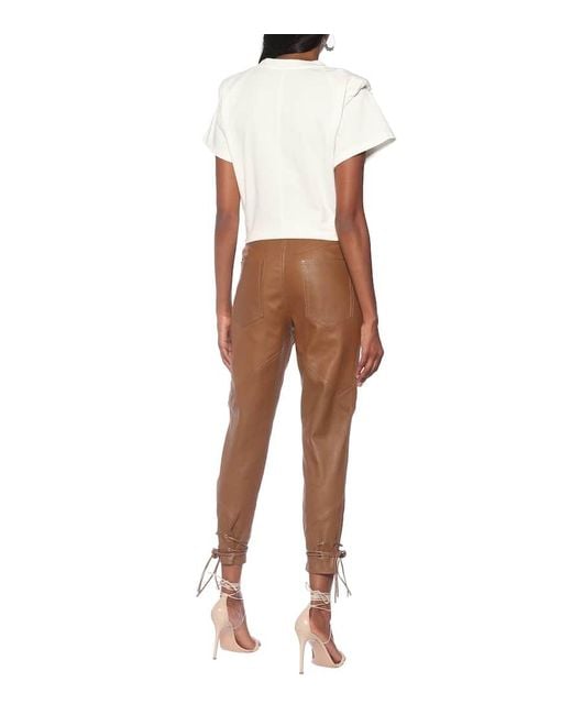 Isabel Marant White Belita Cotton-Jersey Crop Top