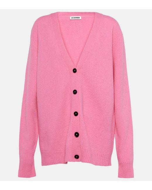 Jil Sander Pink Wool Cardigan